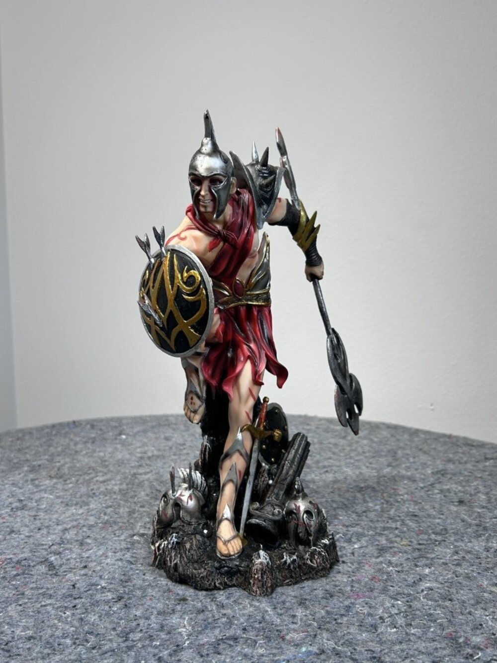 Vintage 13 " Spartan Warrior  Statue